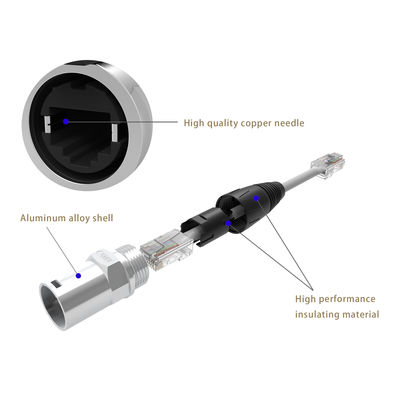 IP44 Waterproof RJ45 Power Connector Plug For Led Screen Audio Video