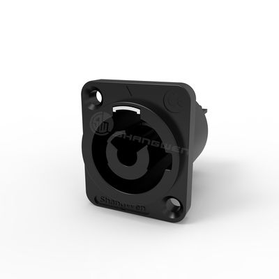250v 20A IP65  Black Powercon Chassis Connector socket Waterproof For LED Screen