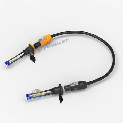 Ip65 3 Pin Female Waterproof Power Connector Black Output Outdoor Powercon