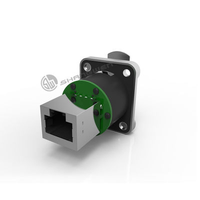 RJ45 Panel Mount Ethernet Chassis Connector Custom 8 Pin Plug Socket