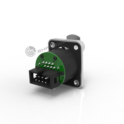 IP44  Rj45 Connector Industrial Solder Male Female 8pin Horn Straight Plug