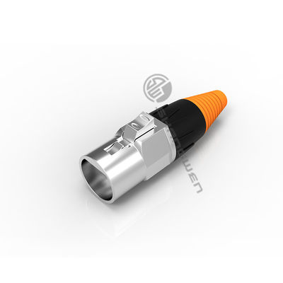 IP65 IP67 Waterproof Ethernet Chassis Connector Male Metal Button Socket