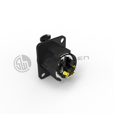 XLR  Audio Power Female Socket Connector 4 Pin Microphone IP40