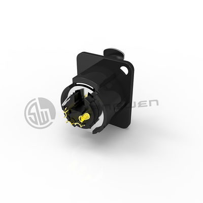 XLR  Audio Power Female Socket Connector 4 Pin Microphone IP40