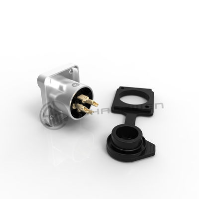 XLR  Audio Power Waterproof Socket Connector 3 Pin Microphone IP65