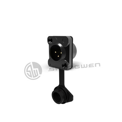 XLR  Audio Power Waterproof Socket Connector 3 Pin Microphone IP65