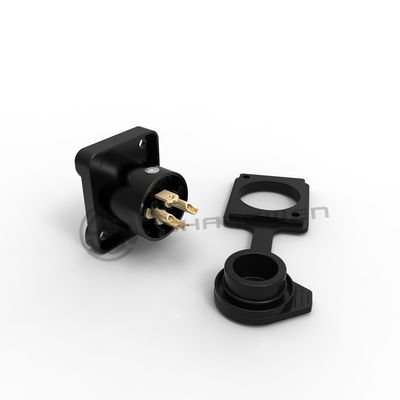 XLR  Audio Power Waterproof Socket Connector 3 Pin Microphone IP65