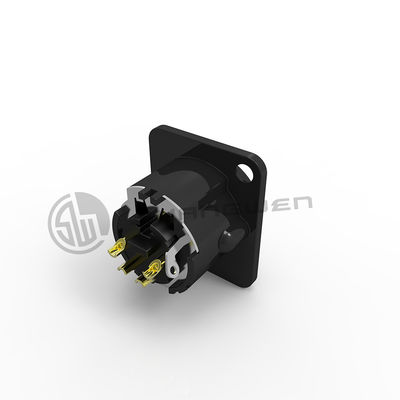4 Pin XLR Connector Socket Male Electrical Connector D Type Shape
