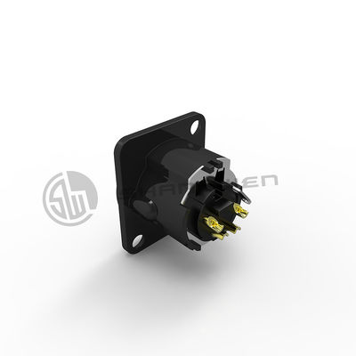 4 Pin XLR Connector Socket Male Electrical Connector D Type Shape