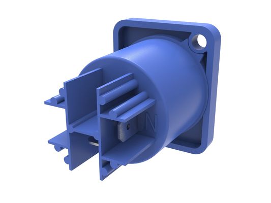 IP44 3pin indoor  Circular powercon male socket Blue Connector for LED Screen