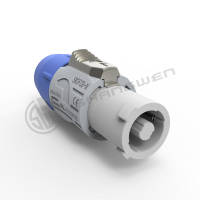 20A 250V Circular Power Connector Indoor 3 Conductor Connector Powercon