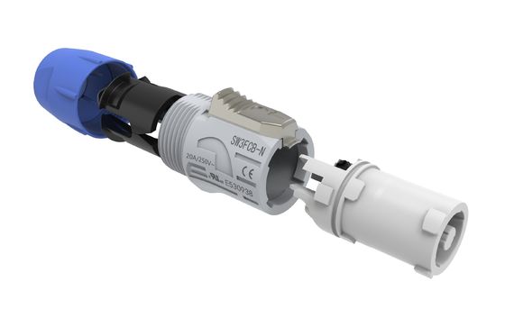 20A 250V Circular Power Connector Indoor 3 Conductor Connector Powercon