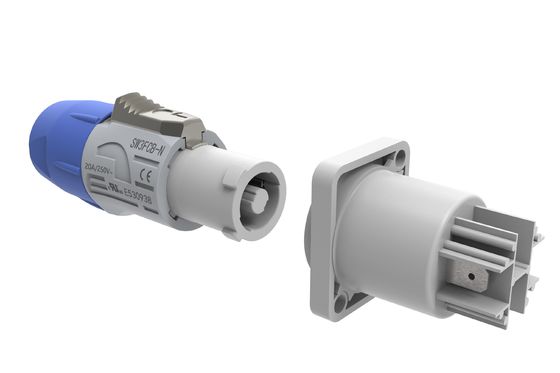20A 250V Circular Power Connector Indoor 3 Conductor Connector Powercon