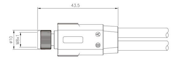 Outdoor Applications M8 Female 1 to 2 Overmolded Plug with Waterproof IP67 Rating 3-8A