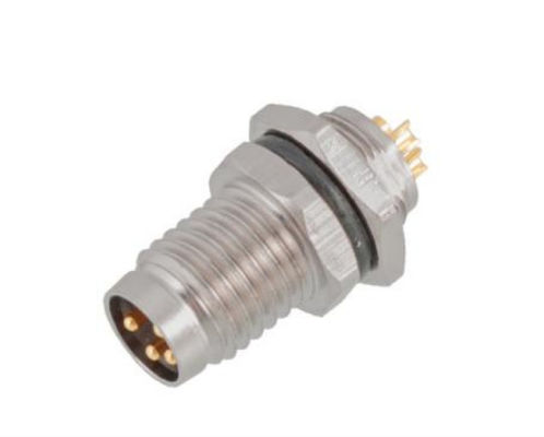 IP67 Waterproof Industrial M8 Male Front Mount Socket With 3/4pin Screw Terminal
