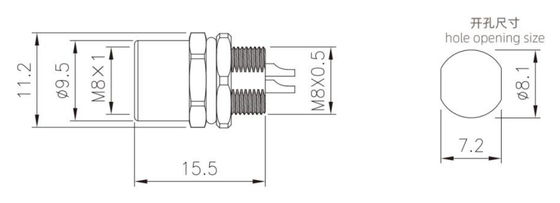 IP67 Waterproof Industrial M8 Female Socket with Front Mount and 3/4pin Screw Terminal