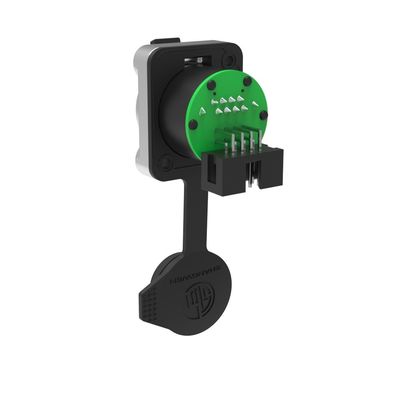 Female RJ45 Socket IP65 CAT5/6 8 Pin Ethernet Chassis Connector for Outdoor Applications