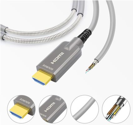 Armored Optical Fiber HDMI2.0 HD Cable Drum 4K 60Hz TPU Covered Cable For Audio Video TV With Protect Shell Cable Reel