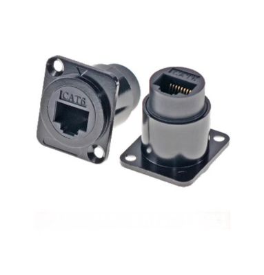 RJ45 CAT6 Zinc Alloy Square Data Connector Dustproof Audio Connector for Industrial Electronics Accessories