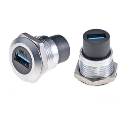 USB 3.0 Zinc Alloy Round Data Connector Dustproof Audio Data Connection for Industrial Electronics Accessories