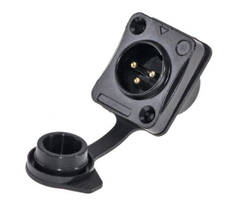 Industrial Electronics Accessories Female Waterproof 3 Pin XLR Connector for Audio Video Outdoor and Waterproof