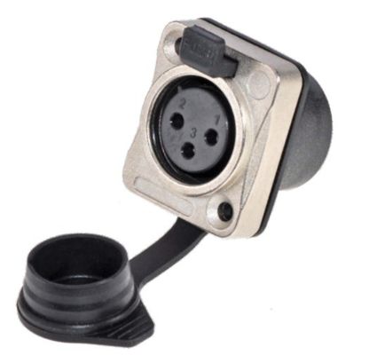 Powerful Outdoor Waterproof 3 Pin XLR Connector Male Female Plug Socket for Audio Video