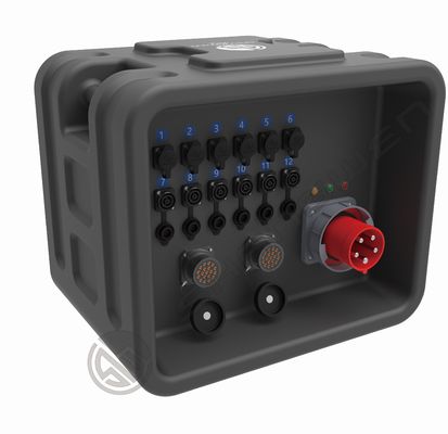 Stage Light Power Distribution Box 12 Channels 32A 5 Pin Style Waterproof