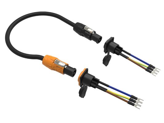 Outdoor Use Yellow 3-Pin Female Power Connector Secure Locking Mechanism Adequate Protection for LED Display Outdoor Connector