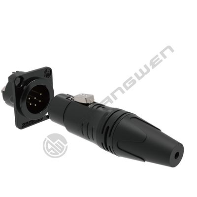 6-Pin XLR Audio Video Connectors Durable Indoor XLR Connectors with IP40 Protection Class