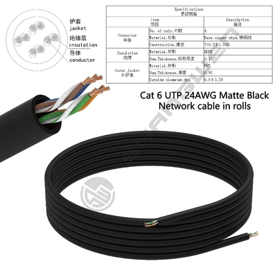 Cat6a Cable Network UTP Cat6 Cat6a Cable and Connectors CAT6A Flat Patch Cord UTP 4 Pairs 30AWG Stranded Copper Cable