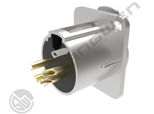 New IP40 Indoor Audio Video Cable Connector XLR 4 Pin Female Socket with Solder Adapter and Jack Lead Cable Zinc Alloy Housing