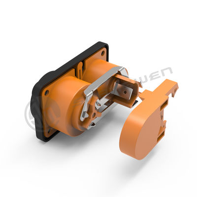 Ip65 Outdoor Power Female Chassis Connector Triple Core 2-in-1 Electrical Connection Lockable for Secure Wiring for Outdoor