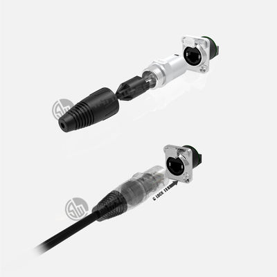 Shangwen Indoor 8 Pin RJ45 Plug Industrial Ethernet Connector RJ45 Panel Mount Socket Signal Network Connector 8p8c Female Panel