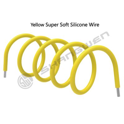 Power Cord Silicone Wire 12 Gauge Wire Flexible Silicone Wire Yellow Stranded Copper Electric Wire 12 AWG Stranded Copper Wire