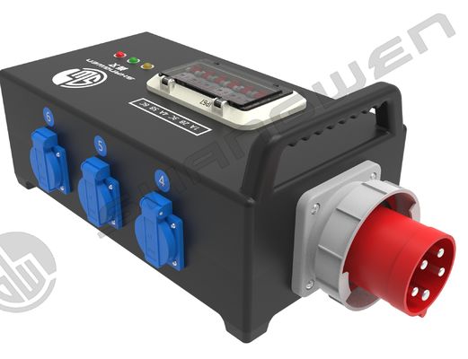 IP67 Portable Industrial Waterproof Power Distribution Box  32A  ABS Distribution Box 6  Euro Plug ABS Electric Box