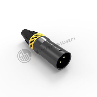 کانکتور برق کوچک سیاه XLR ضد آب IP65 کانکتور 3 پین پلگ مرد