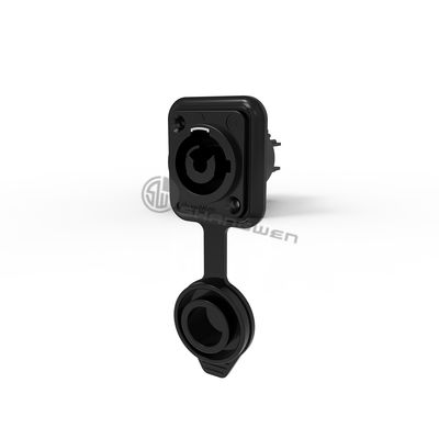 250v 20A IP65 Black Powercon شاسی سوکت کانکتور ضد آب برای صفحه نمایش LED