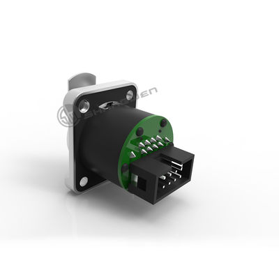 IP44 Rj45 کانکتور صنعتی سولدر مرد زن 8pin Horn راست پلاگین