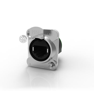 IP44  Rj45 Connector Industrial Solder Male Female 8pin Horn Straight Plug