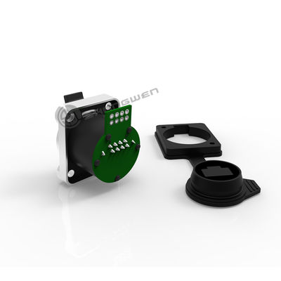 کانکتور نصب پنل زنانه سفارشی کانکتور صنعتی Rj45 IP65