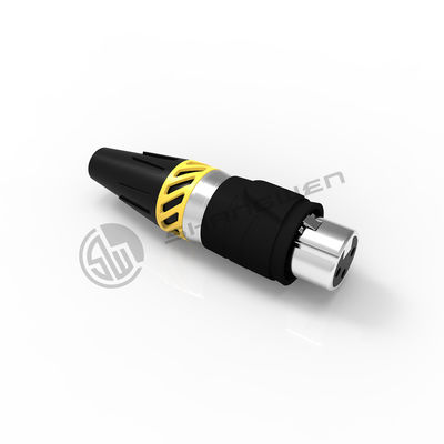 16A Wire XLR Connector 3 Pin Waterproof Ip65 فلک زنانه در فضای باز