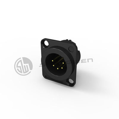 اتصال کننده صنعتی XLR مردانه سوکت صوتی 5 پین اتصال کننده الکتریکی