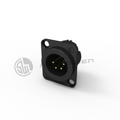 4 پین اتصال XLR سوکت اتصال الکتریکی مرد نوع شکل D