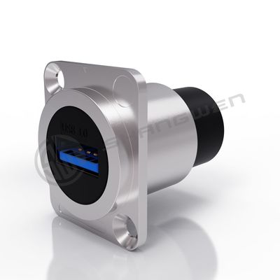 کانکتور نصب پنل USB Ip65 ضد آب 9 پین کانکتور USB برای تبدیل فرمت