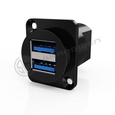 دو پورت پانل نصب کنتاکتور ضد آب 9 پین محافظ USB کنتاکتور