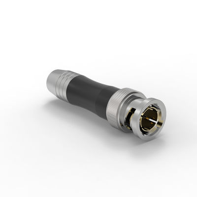 Metal Male BNC Video Connector Plug With 500 Cycles Durability