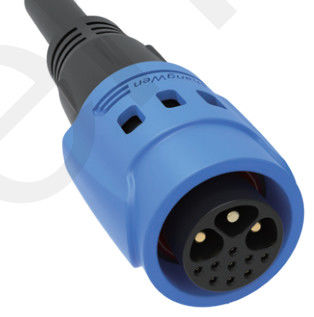 M19 Connector 12pin Blue 20A Solder Overmolded Aluminum Alloy Shell Nylon IP67