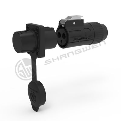Male/Female Copper Alloy Crimp IP67 Power Connectors Up To 600V Voltage Rating Panel Mount