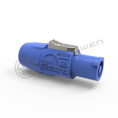 Stable Circular Power Connector 3 Pin Male Powercon for Indoor