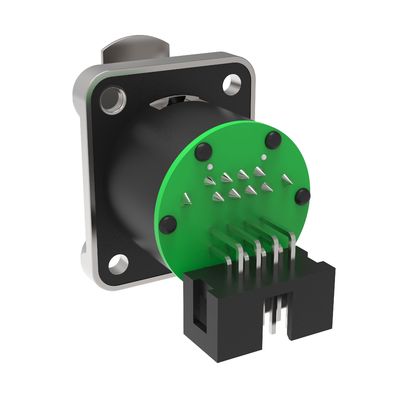IP44 Rj45 اتصال دهنده داخلی سولدر صنعتی مرد زن 8pin Horn Straight Plug